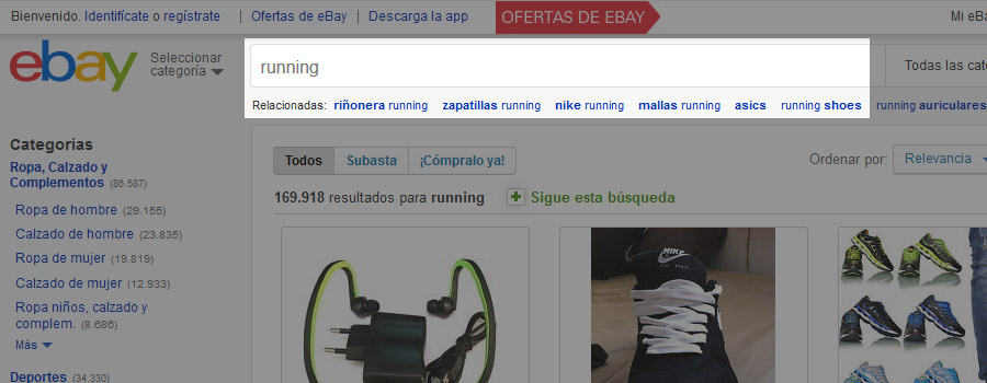 Buscador interno Ebay.es